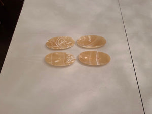 4 Alabaster Dishes- 7.5"w