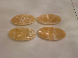 4 Alabaster Dishes- 7.5"w