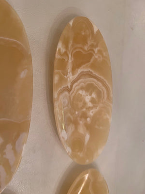 4 Alabaster Dishes- 7.5"w