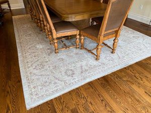 "The Imperial Difference" Chobi SAGL/WHITE 100% Wool Hand Knotted Rug- 10x14ft
