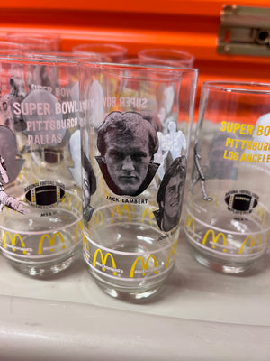 13 Vintage McDonalds Pittsburgh Steelers Super Bowl XIV Glasses