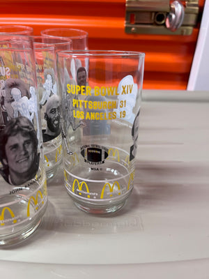 13 Vintage McDonalds Pittsburgh Steelers Super Bowl XIV Glasses