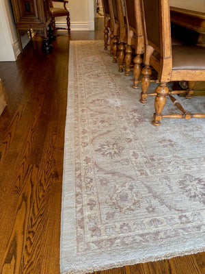 "The Imperial Difference" Chobi SAGL/WHITE 100% Wool Hand Knotted Rug- 10x14ft