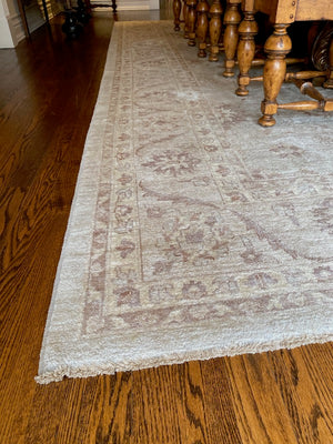 "The Imperial Difference" Chobi SAGL/WHITE 100% Wool Hand Knotted Rug- 10x14ft