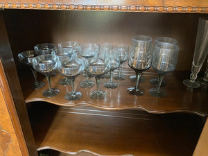 Glassware, Tinted Stem Lot