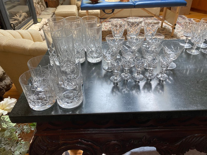 Miscellaneous Crystal Glasses Lot