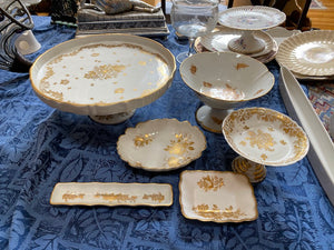 White & Gold Painted Porcelain Lot