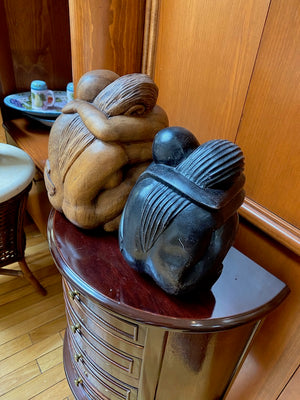 2 Sculptures- "Hugging"