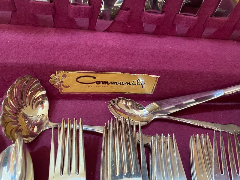 Community Silver Plated Flatware Lot- Service for 12