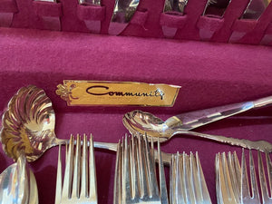 Community Silver Plated Flatware Lot- Service for 12