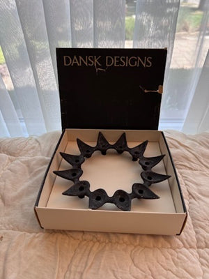 Dansk Designs Cast Iron Starburst Candle Holder by Jens Quistgaard 1970s, Original Box ($389 on 1stdibs)