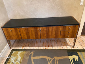 Vintage MCM Biltrite Storage Console/Cabinet, Faux Stone Top