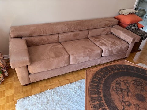 Selene Brown Microsuede Sofa (Retail $3000)