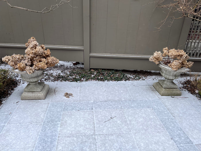 Pair of Outdoor Concrete Planters