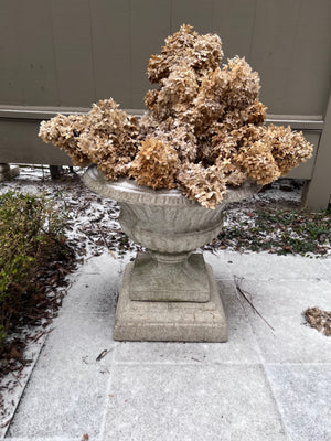 Pair of Outdoor Concrete Planters