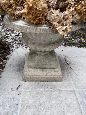 Pair of Outdoor Concrete Planters