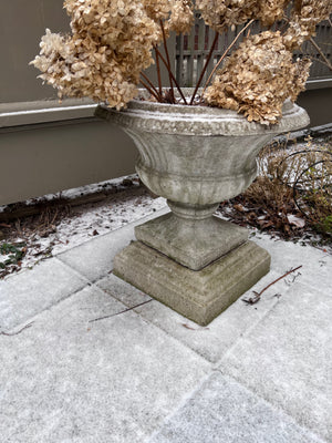 Pair of Outdoor Concrete Planters