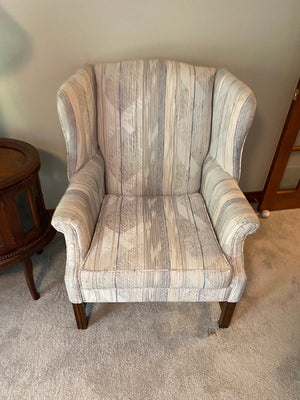 2 Vintage "The Studio Collection" by Crown Design Upholstered Wingback Chairs