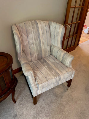 2 Vintage "The Studio Collection" by Crown Design Upholstered Wingback Chairs