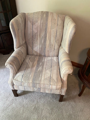 2 Vintage "The Studio Collection" by Crown Design Upholstered Wingback Chairs