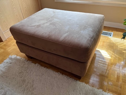 Selene Brown Microsuede Ottoman