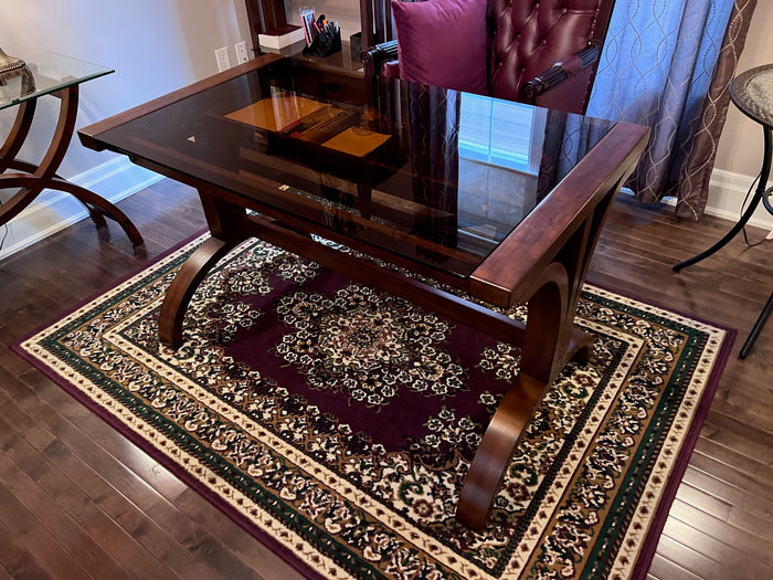 Glass Top Desk, with 1 Drawer