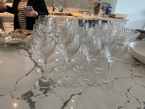 16 Atlantis "Cello" Crystal Wine Glasses