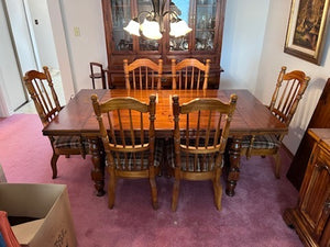 "Singer Furniture" Solid Wood Dining Table + 6 Chairs