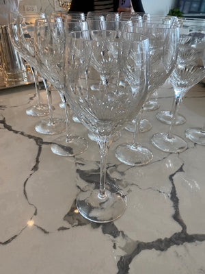 16 Atlantis "Cello" Crystal Wine Glasses