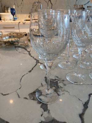 16 Atlantis "Cello" Crystal Wine Glasses