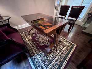 Glass Top Desk, with 1 Drawer
