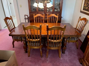 "Singer Furniture" Solid Wood Dining Table + 6 Chairs
