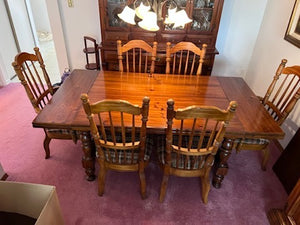 "Singer Furniture" Solid Wood Dining Table + 6 Chairs