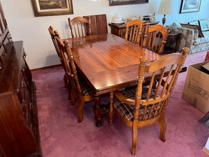 "Singer Furniture" Solid Wood Dining Table + 6 Chairs