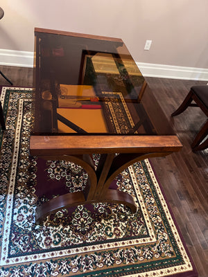 Glass Top Desk, with 1 Drawer