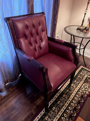 Leather Executive Chair with Tufted Back
