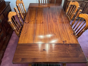 "Singer Furniture" Solid Wood Dining Table + 6 Chairs