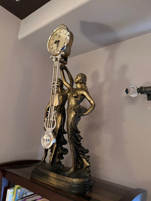 Lady Goddess Gold Mantle Clock
