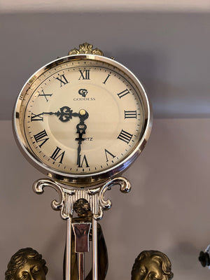 Lady Goddess Gold Mantle Clock