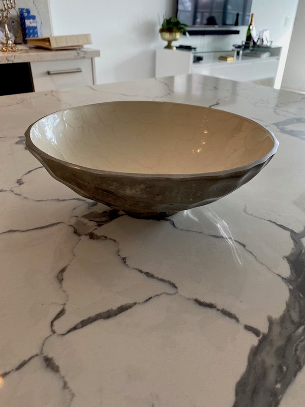 Julia Knight Yellow/Cream Serving Bowl