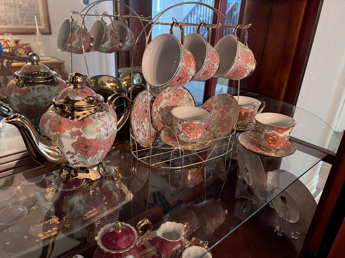 Floral Porcelain Tea Set