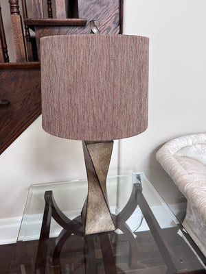 Pair of Cream Twist Table Lamps