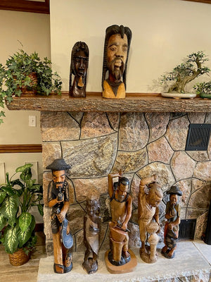 Wood Carved Statue Lot