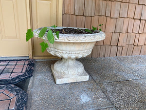 2 Outdoor Concrete Urn Planters