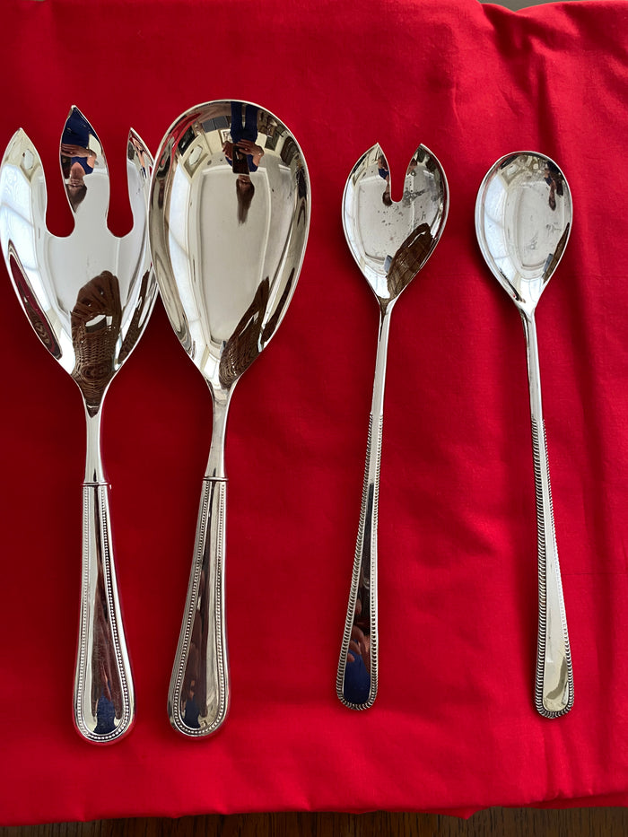 Silver Plate Salad Servers Lot