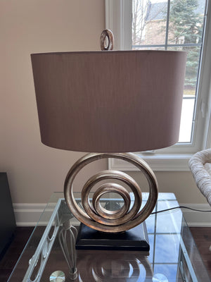 Pair of Gold Circles Table Lamps