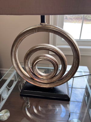 Pair of Gold Circles Table Lamps