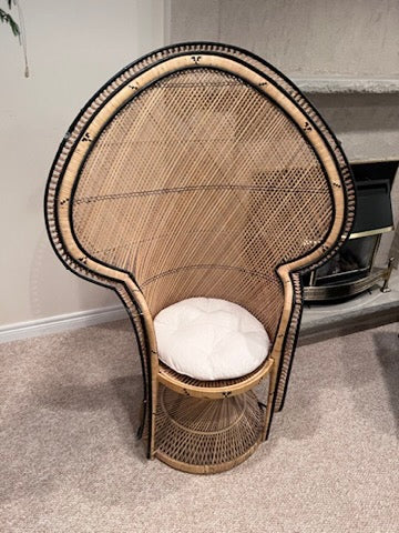 Wicker sales chair boho