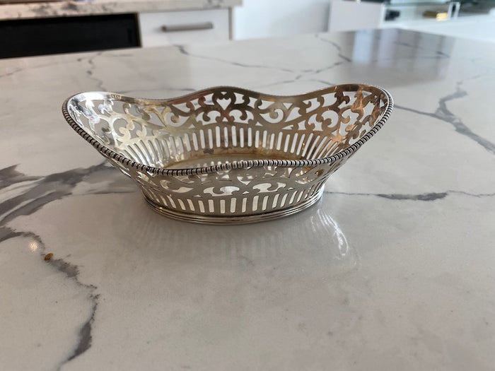 Small Sterling Silver Basket- 6.25"w