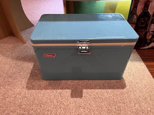 Vintage Coleman Blue Metal Cooler